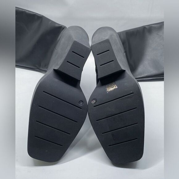 Gia Borghini Texan Leather Platform Knee-High Boots size 40 - Picture 12 of 13